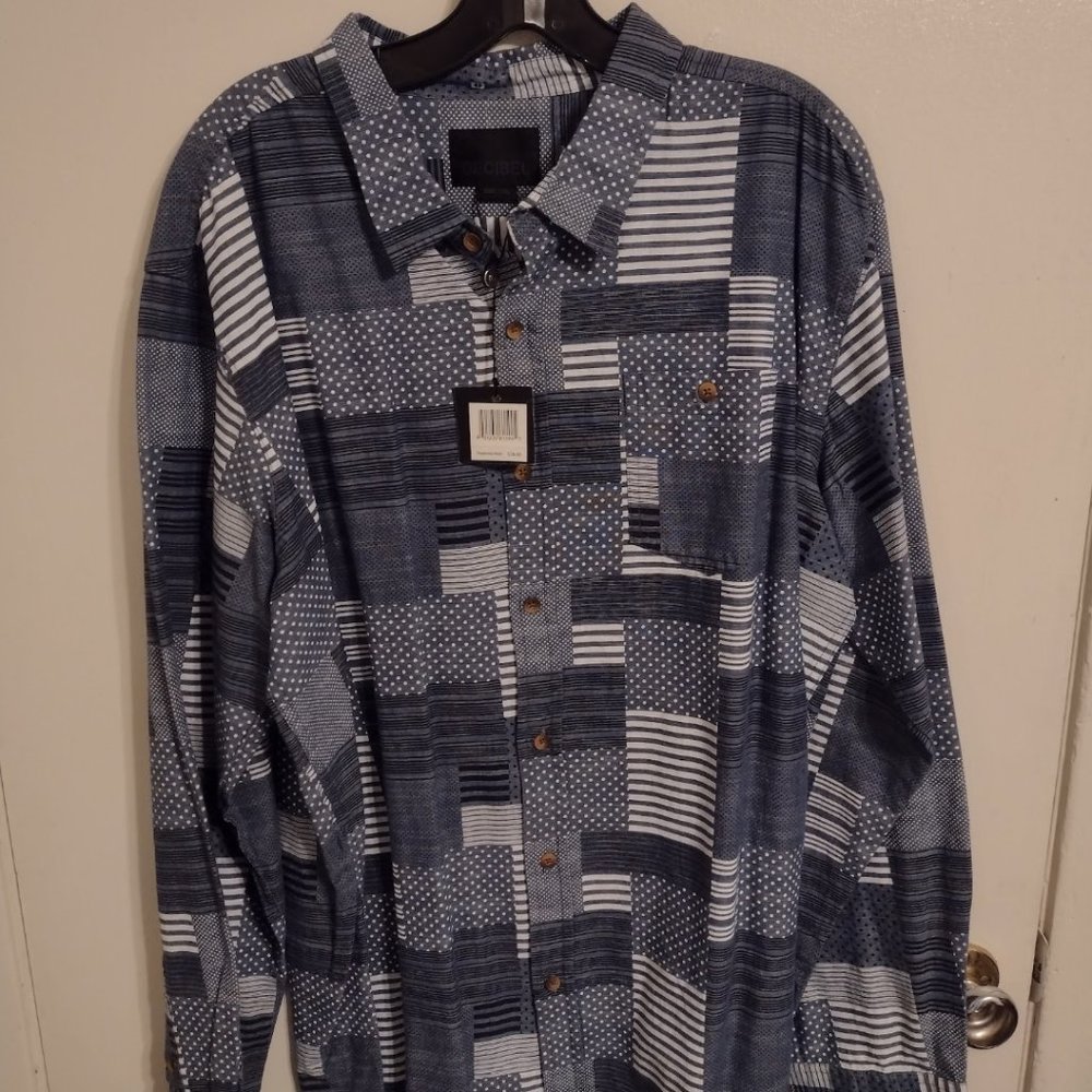 Decibel Long Sleeve Button Up Men's XXL
